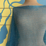 Ruana Transparente Brillante Azul - Thumbnail 2