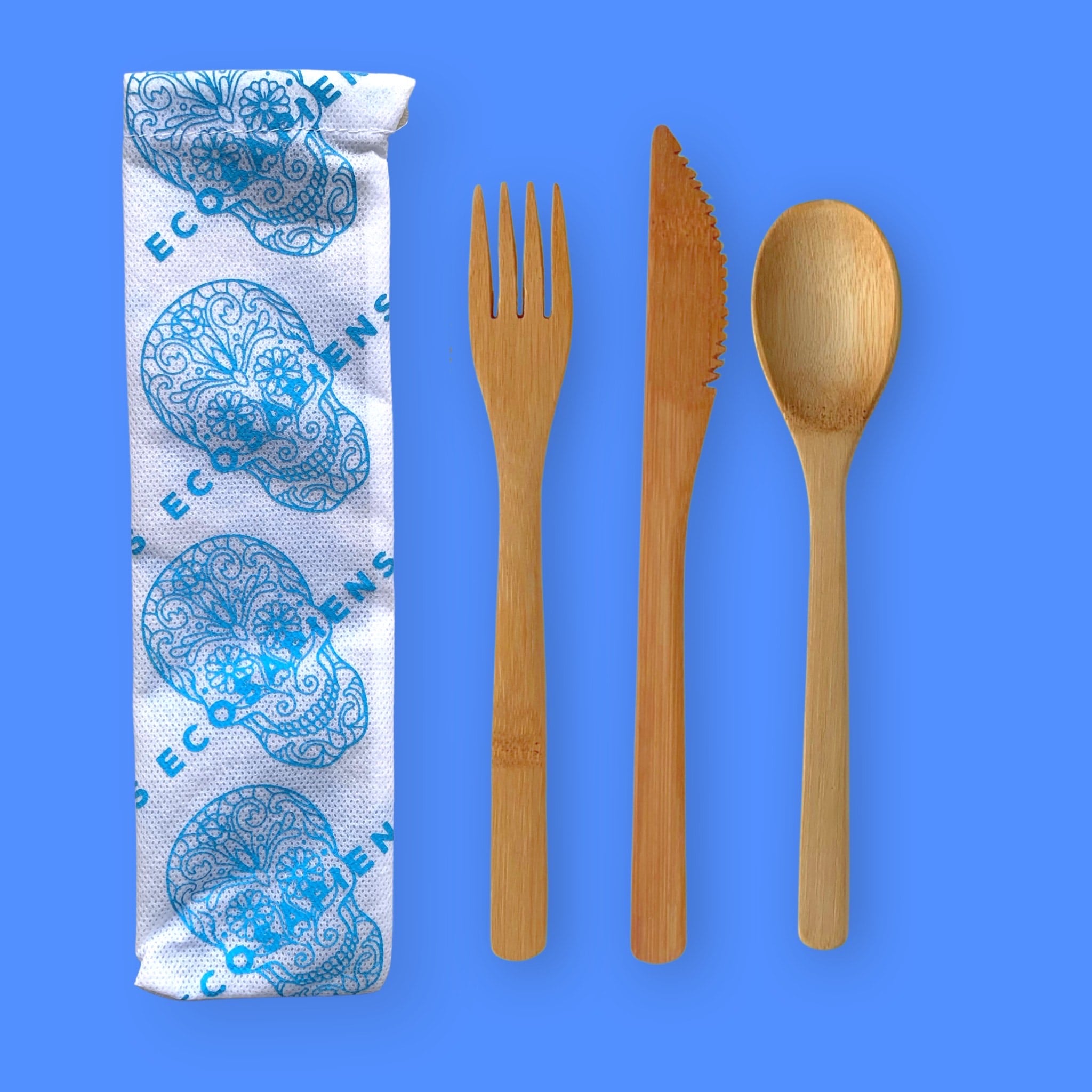 Set Cubiertos en Bambú Ecosapiens + Bolsa