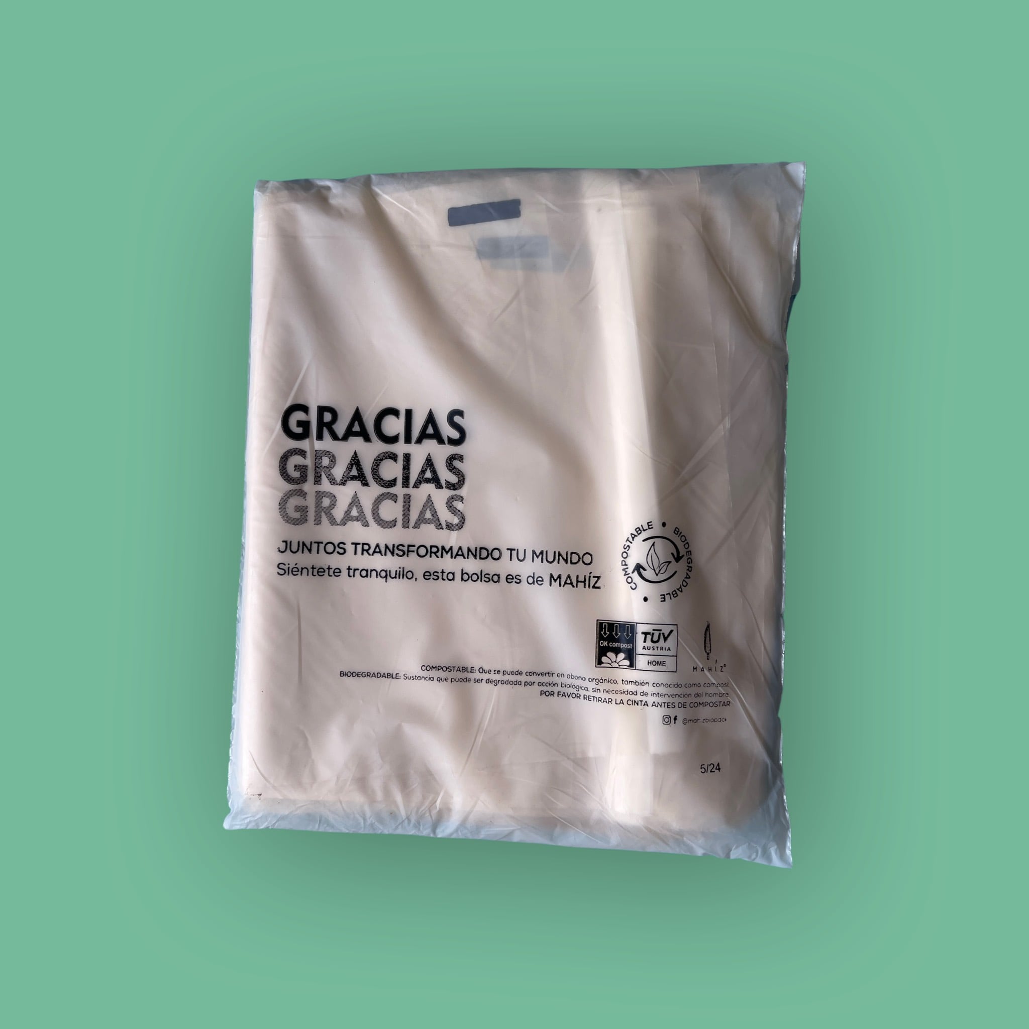 Bolsas Biodegradables E-Commerce Pequeña MAHÍZ x 50 Und. 17.5 x 26 cm