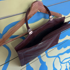 Cartera de Mano Cuero Cafe