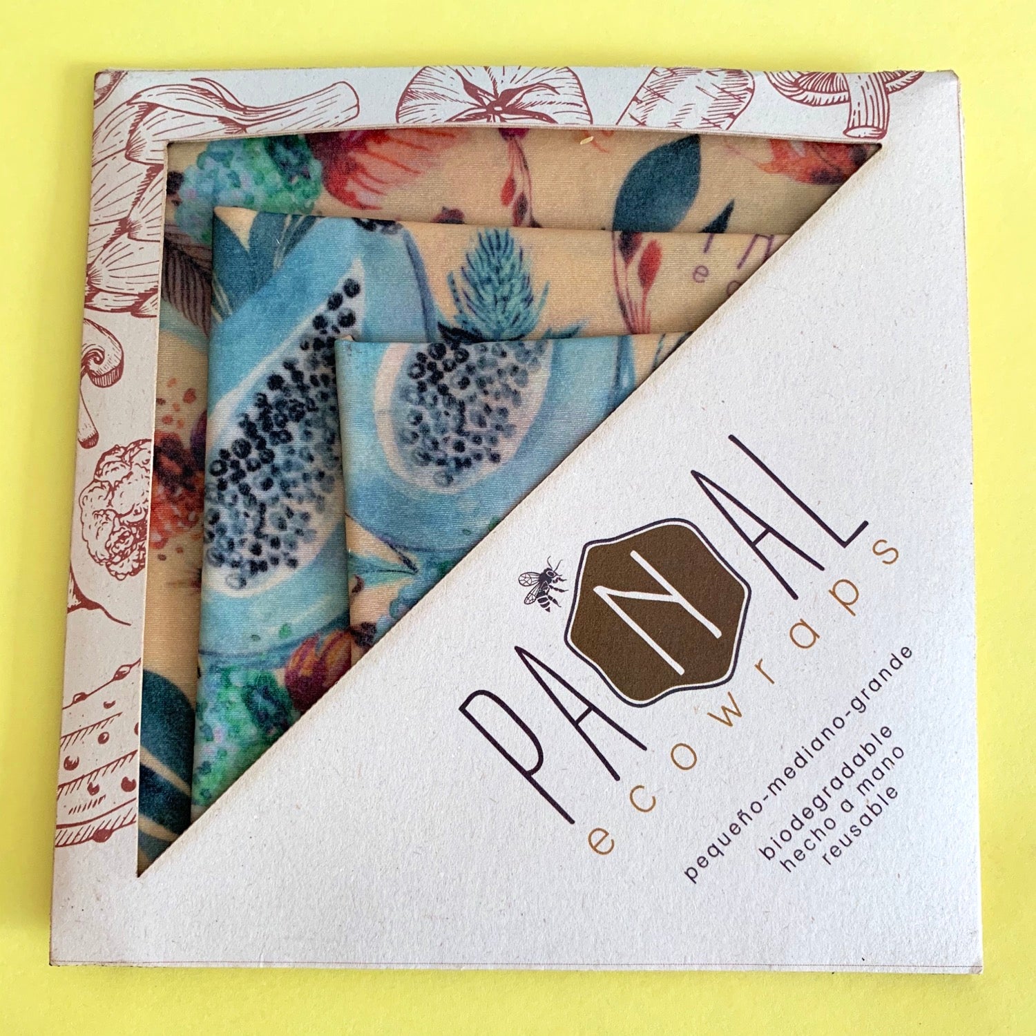 Envolturas para Alimentos Reutilizables Ecowraps Panal x 3 unidades
