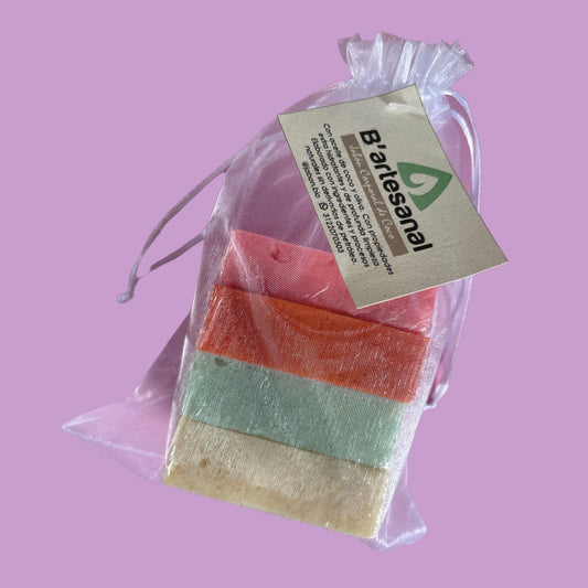 Jabón Corporal de Coco Artesanal x 4  80 gr.  B'artesanal