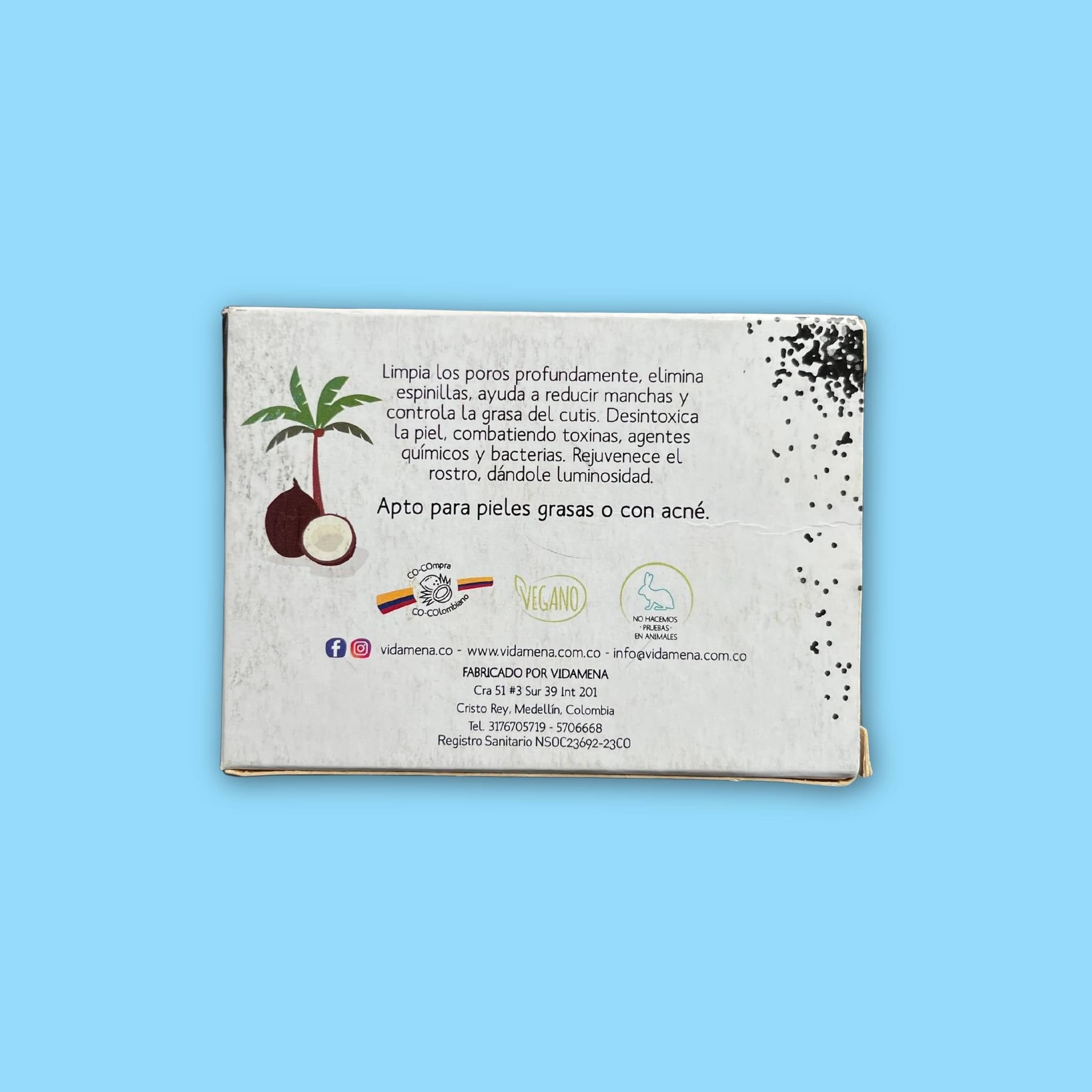 Jabón de Carbón Activado  110gr. Lamena