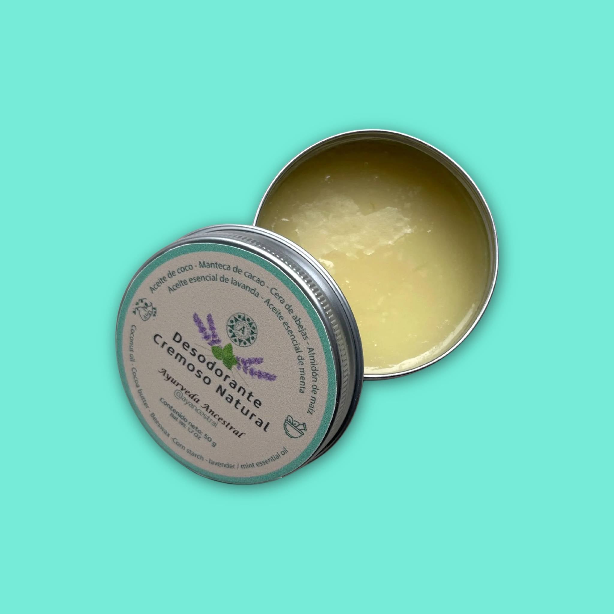 Desodorante Cremoso Natural 50 gr. Ayurveda Ancestral