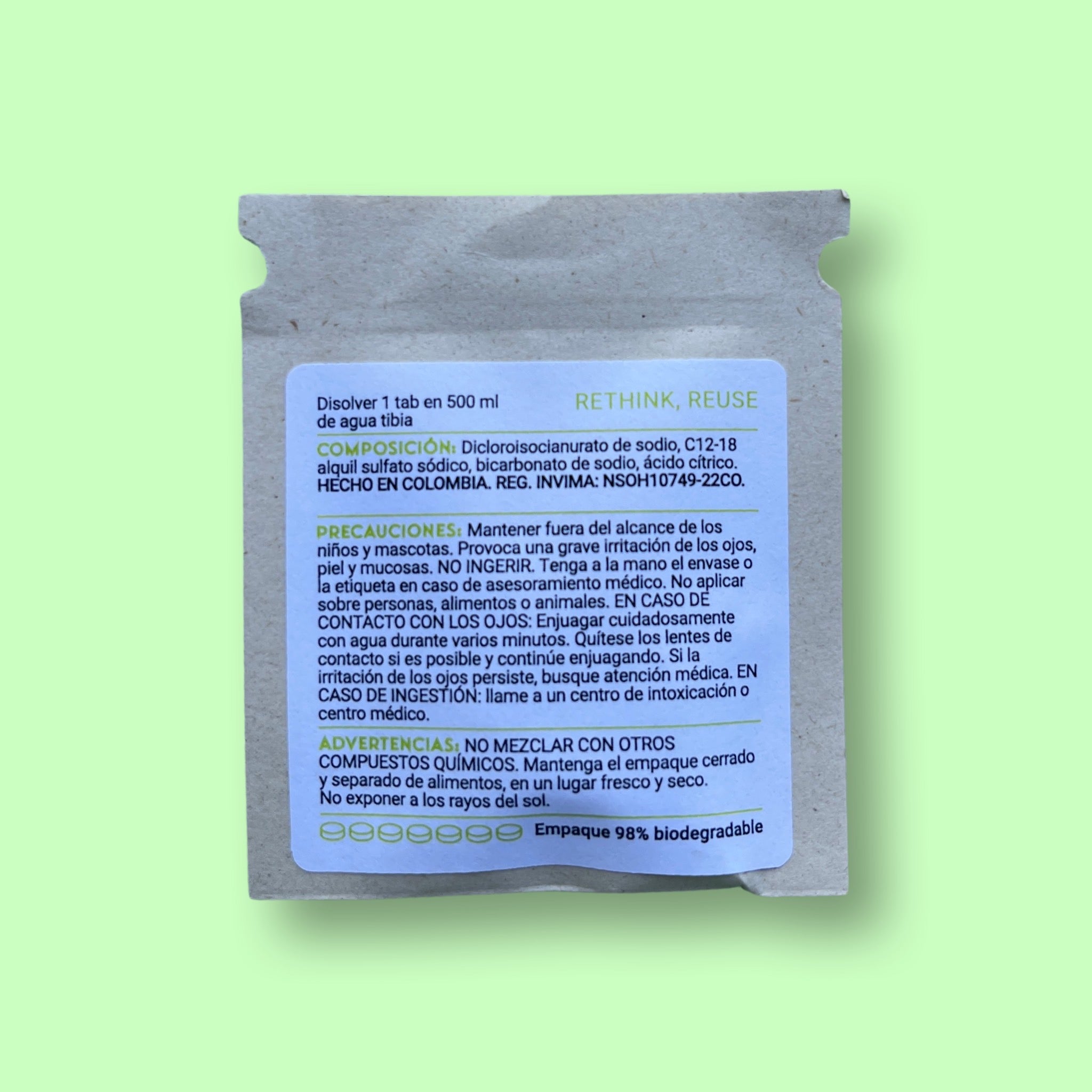 Cloro Orgánico con Detergente Tableta Reset x 1