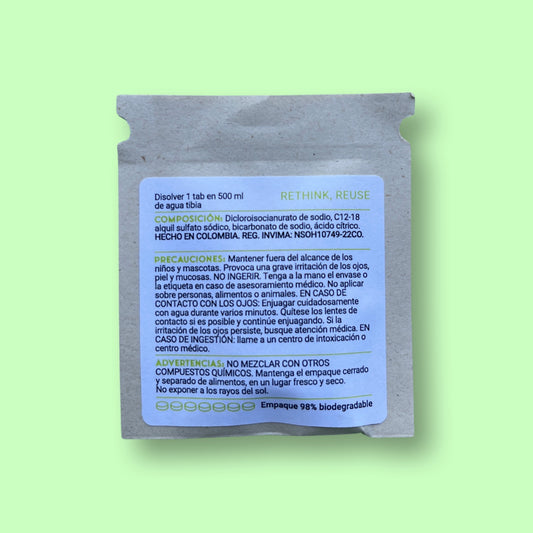 Cloro Orgánico con Detergente Tableta Reset x 1