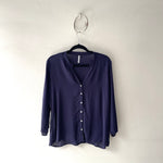 Camisera Botones Azul Nautico Cuello V - Thumbnail 1