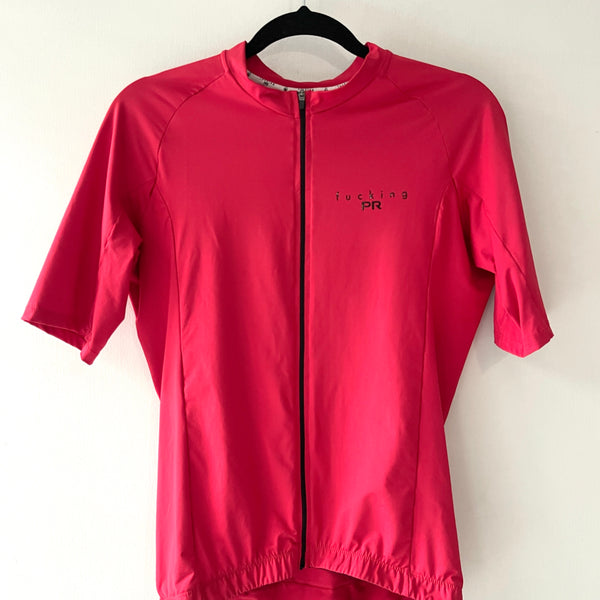 Jersey para ciclismo Roja Oscuro Fucking PR - Secondary