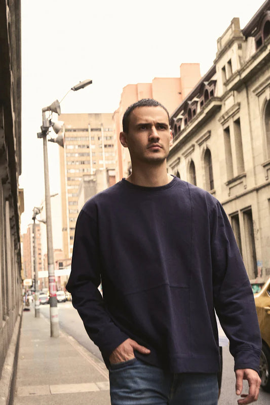 Buzo Tokio Azul Oscuro 100% Algodón Relaxed Fit Andante