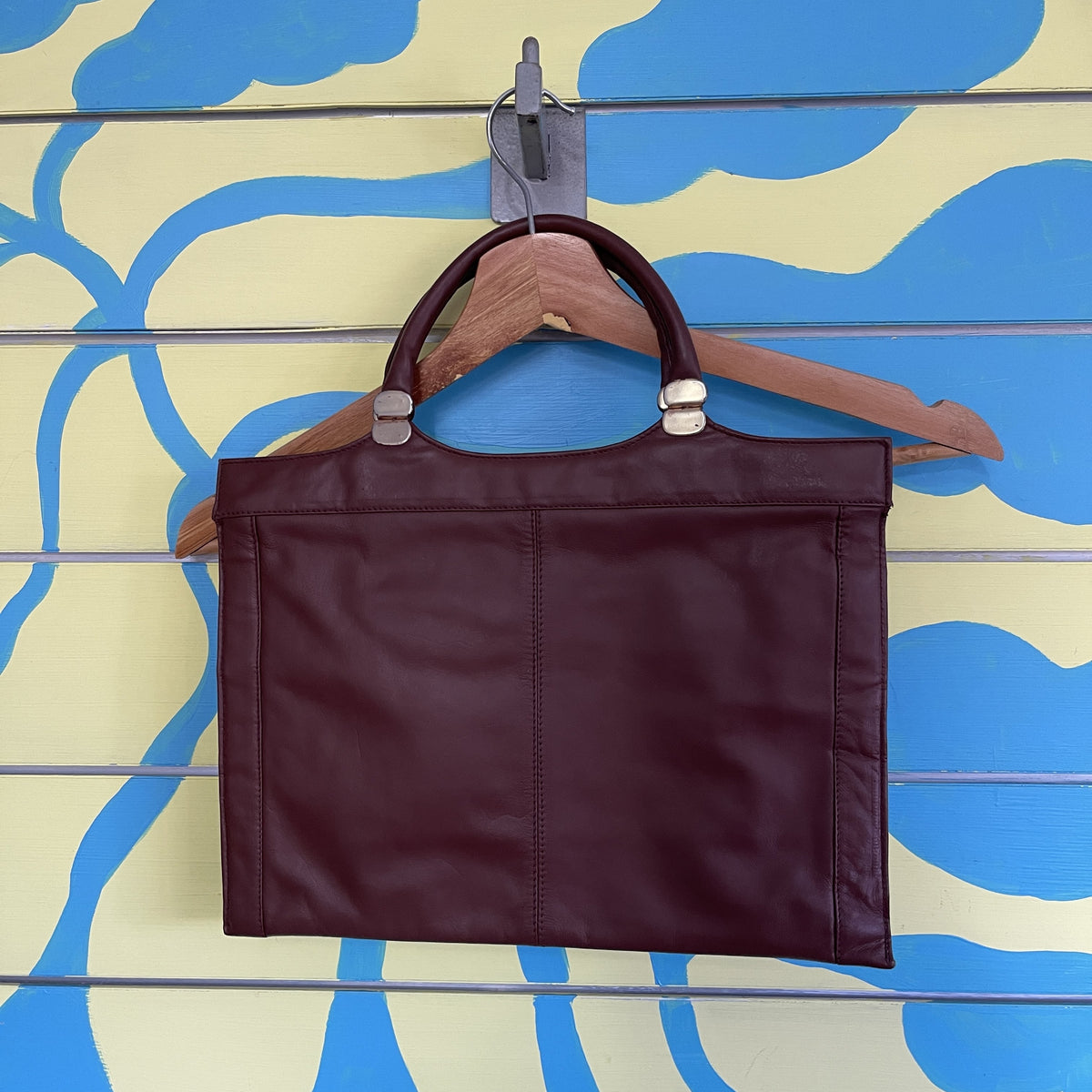 Cartera de Mano Cuero Cafe