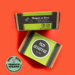 Shampoo en Barra Asava de Carbón Activado para Cabello Mixto 90 gr.