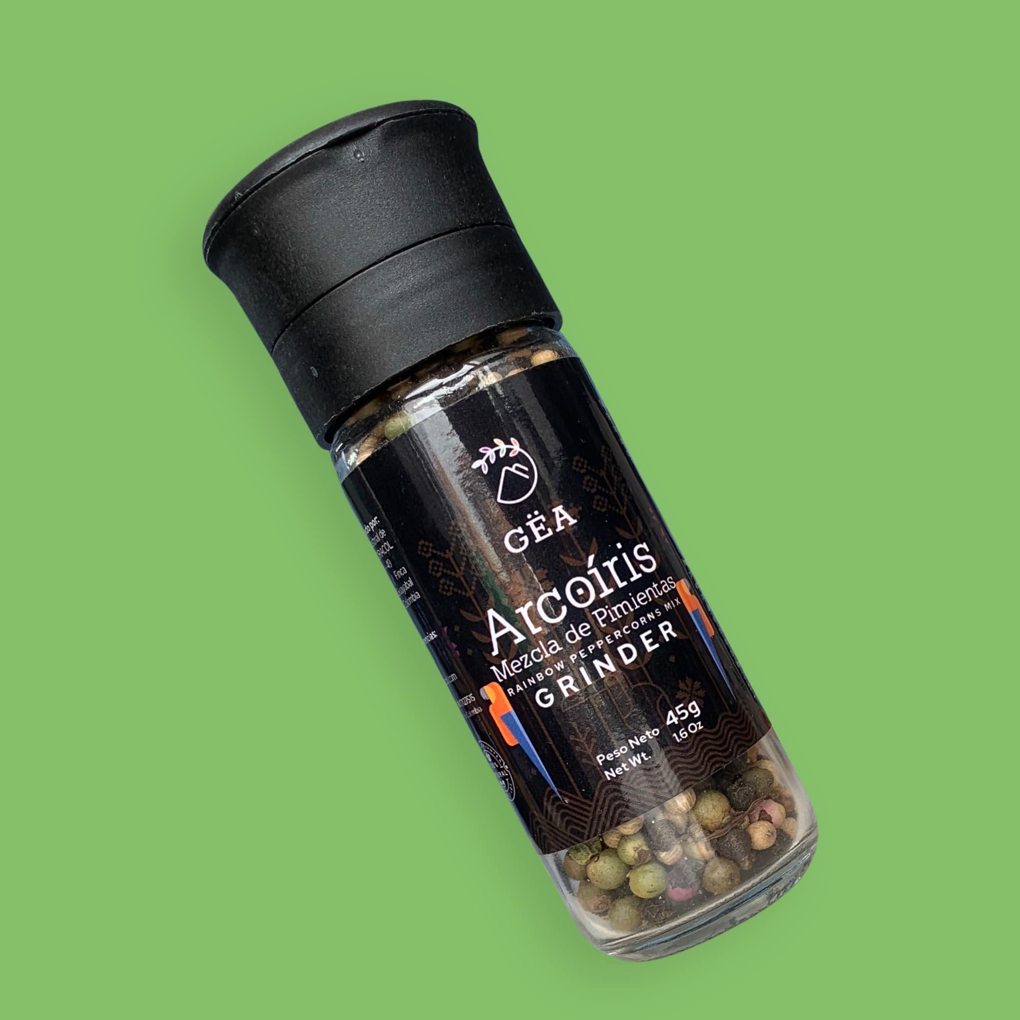 Pimienta Arcoíris Entera Liofilizada Grinder Gea 45 gr.