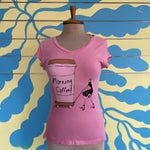 Camiseta Basica Rosada cuello V - Thumbnail 1