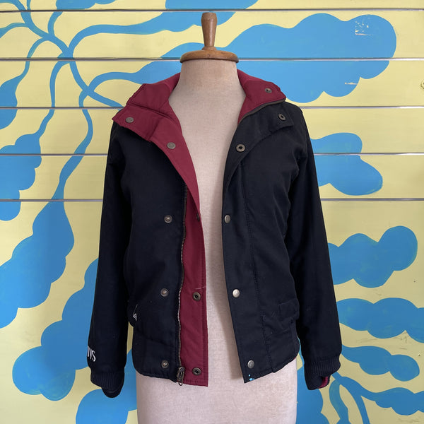 Chaqueta Capucha Doble Faz Vinotinto Waffer Victoria