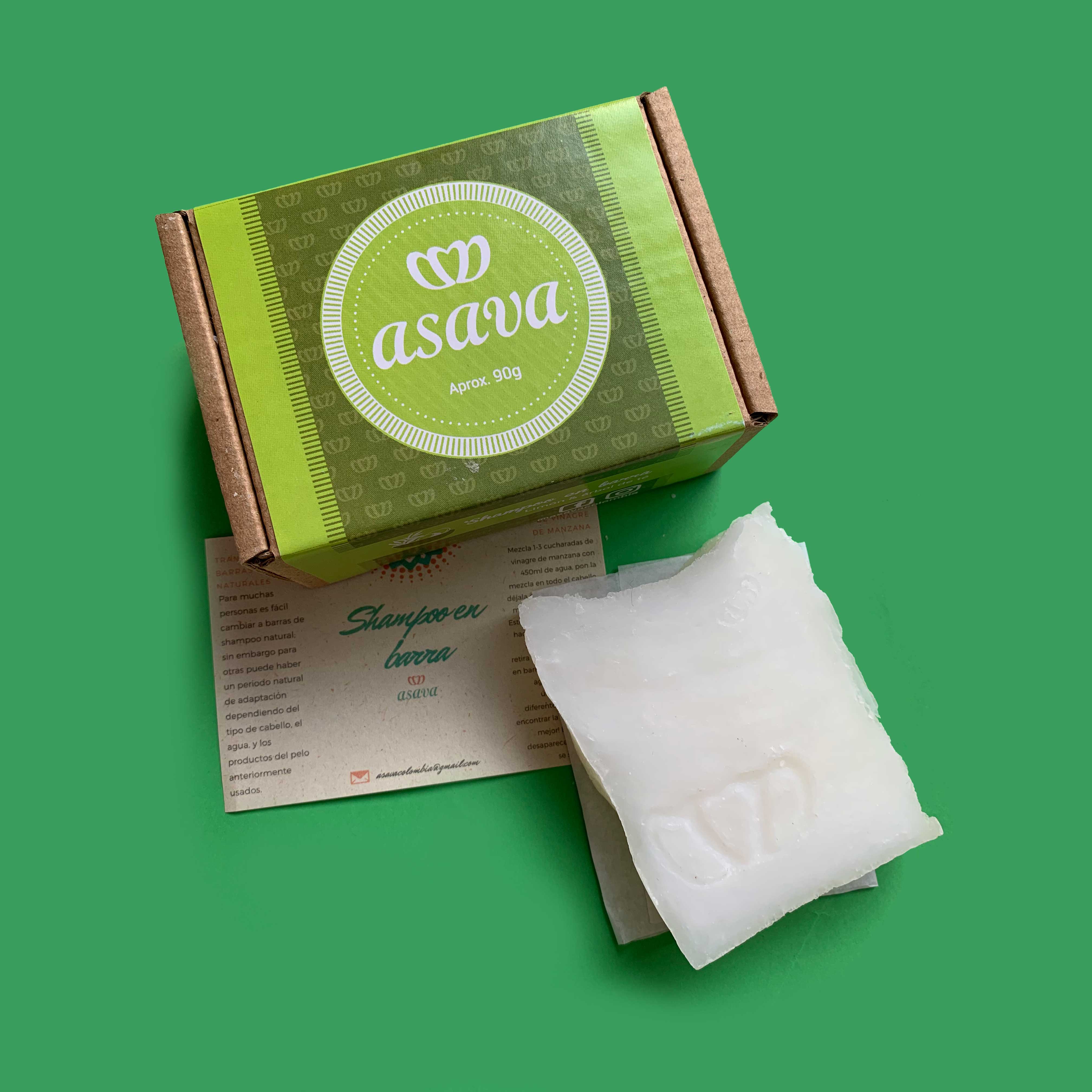 Shampoo en Barra para Cabello Graso  90 gr.  Asava