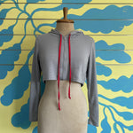 Crop Top Deportivo Gris Capucha - Thumbnail 1