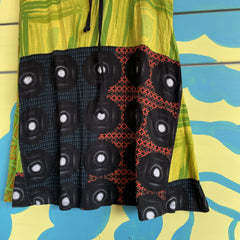 Falda Campana Estampada Verde