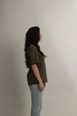 Camiseta Sacramento Verde Militar 100% Algodón Regular Fit Andante