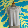 Camisa Blanca Manga Bordada