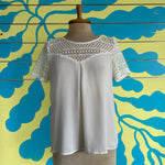 Camisa Blanca Manga Bordada - Thumbnail 1
