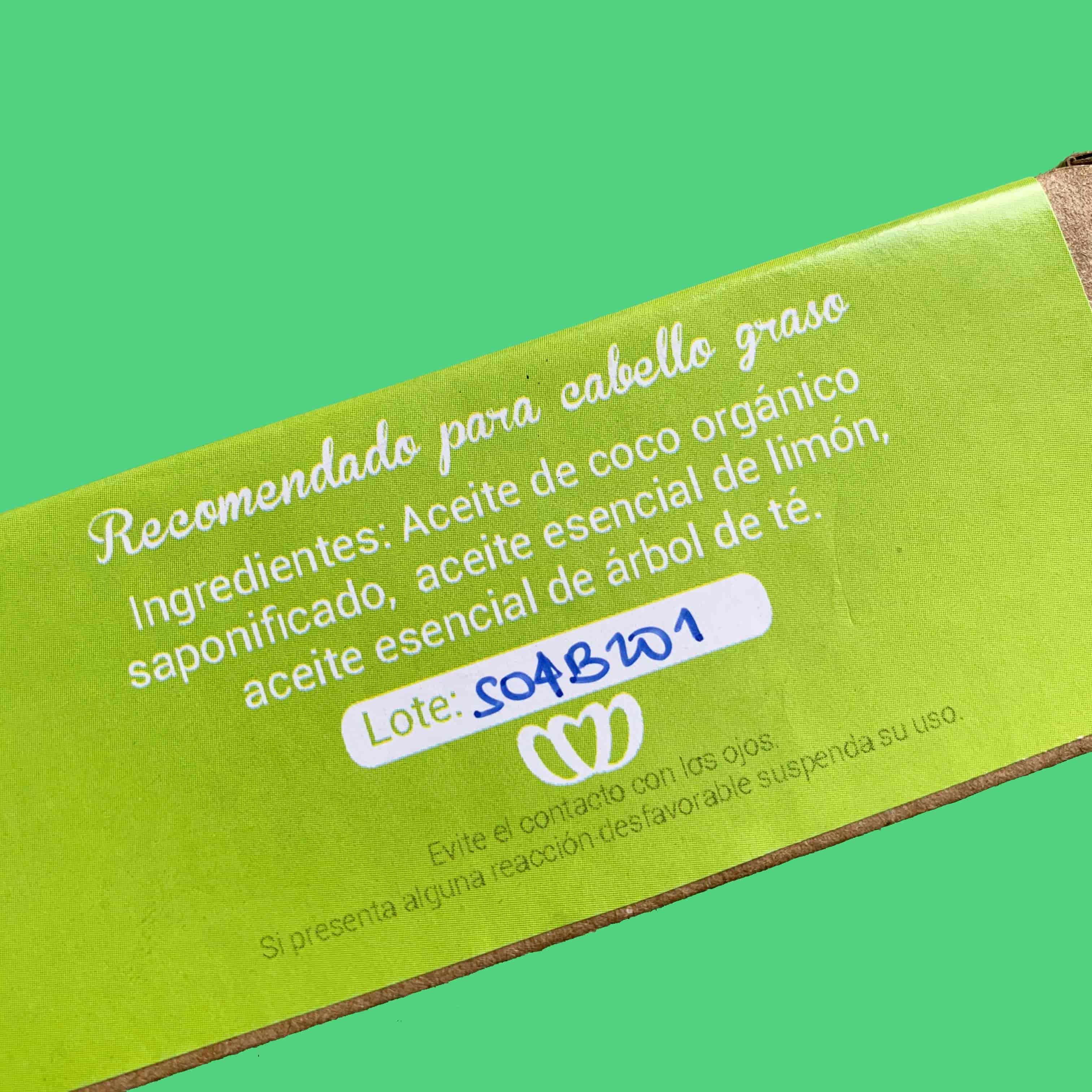 Shampoo en Barra para Cabello Graso  90 gr.  Asava