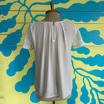 Camisa Blanca Manga Bordada - Thumbnail 5