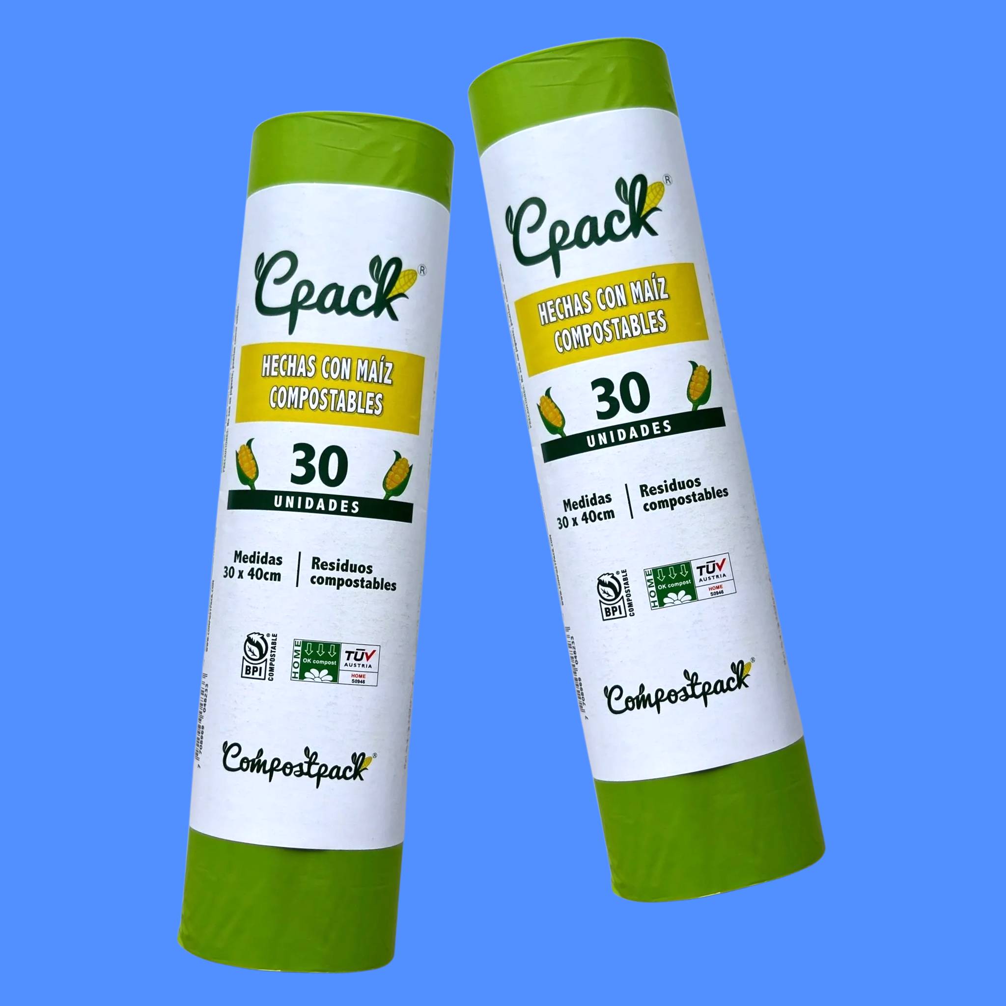 Bolsas Biodegradable Papelera Compostpack x 30 Und. 30x40 cm