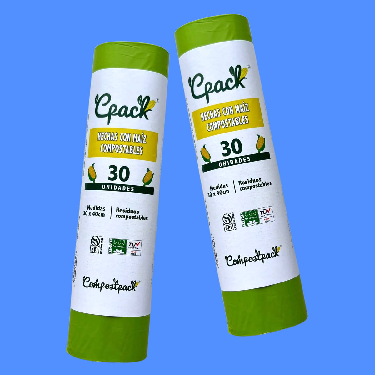 Bolsas Biodegradable Papelera Compostpack x 30 Und. 30x40 cm