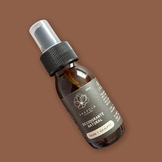 Desodorante Natural en Spray de Salvia y Eucalipto 60 ml. Amapola