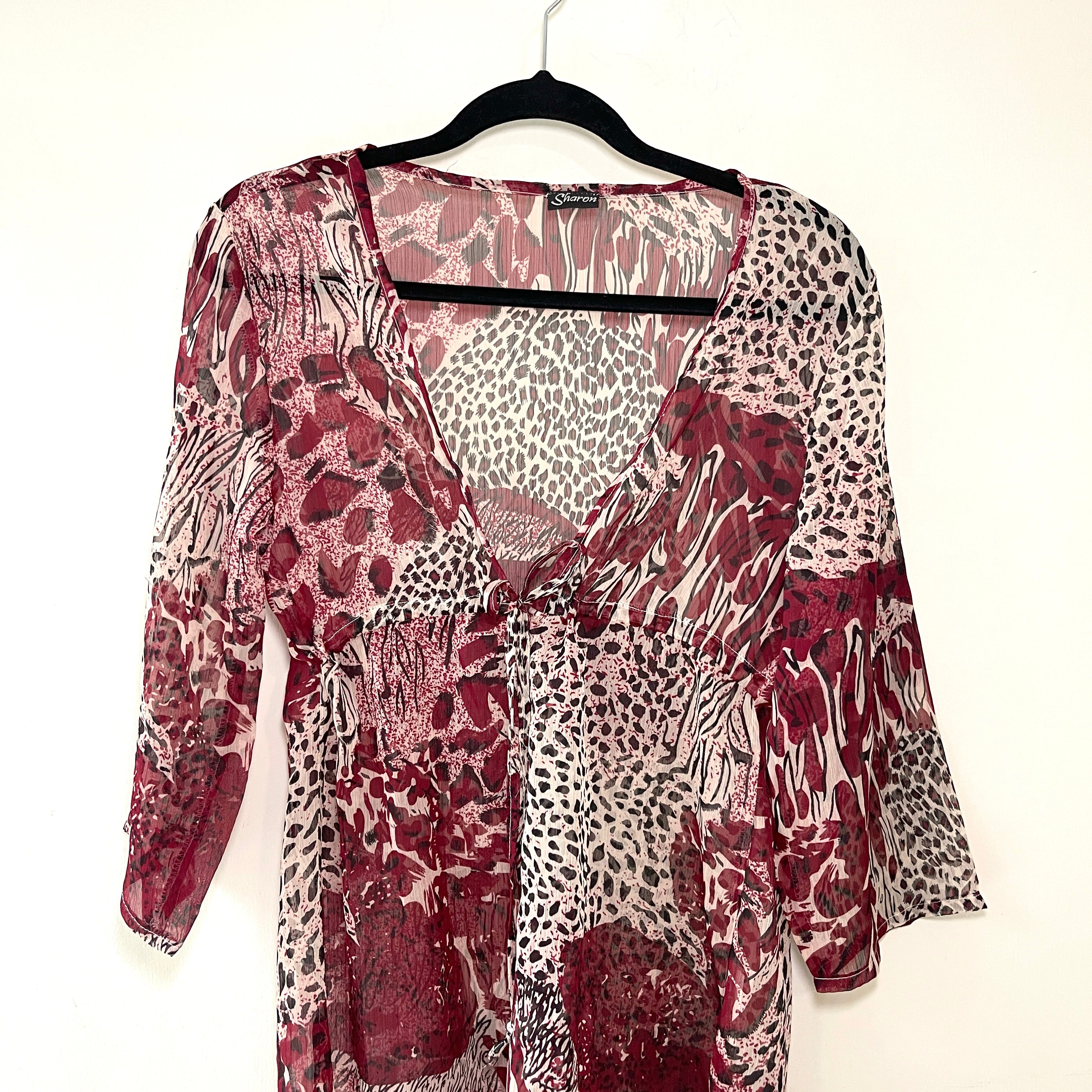Camisa Indu Estampada Transparentosa