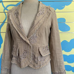 Chaqueta Caqui con Bordados - Thumbnail 3