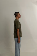 Camiseta Sacramento Verde Militar 100% Algodón Regular Fit Andante