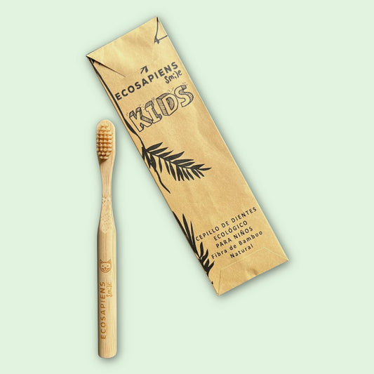 Cepillo de Dientes de Bambú para Niños Ecológico Ecosapiens