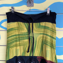 Falda Campana Estampada Verde