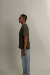 Camiseta Sacramento Verde Militar 100% Algodón Regular Fit Andante