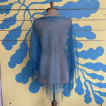 Ruana Transparente Brillante Azul - Thumbnail 4