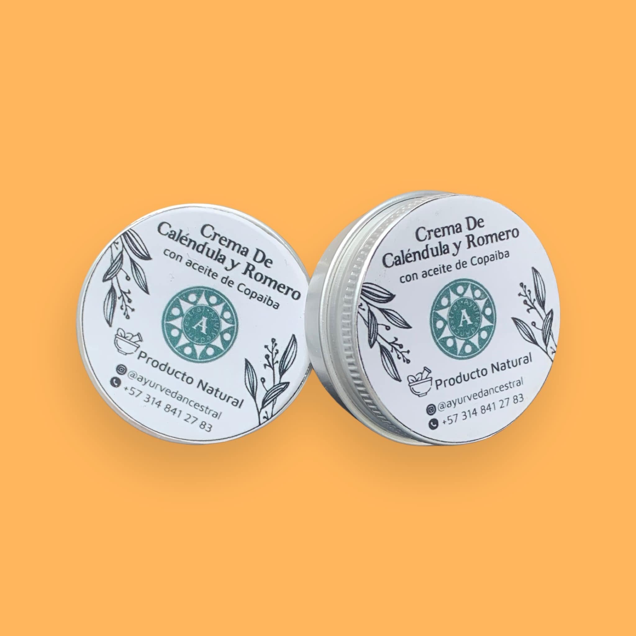 Crema de Caléndula y Romero 10 ml. Ayurveda Ancestral