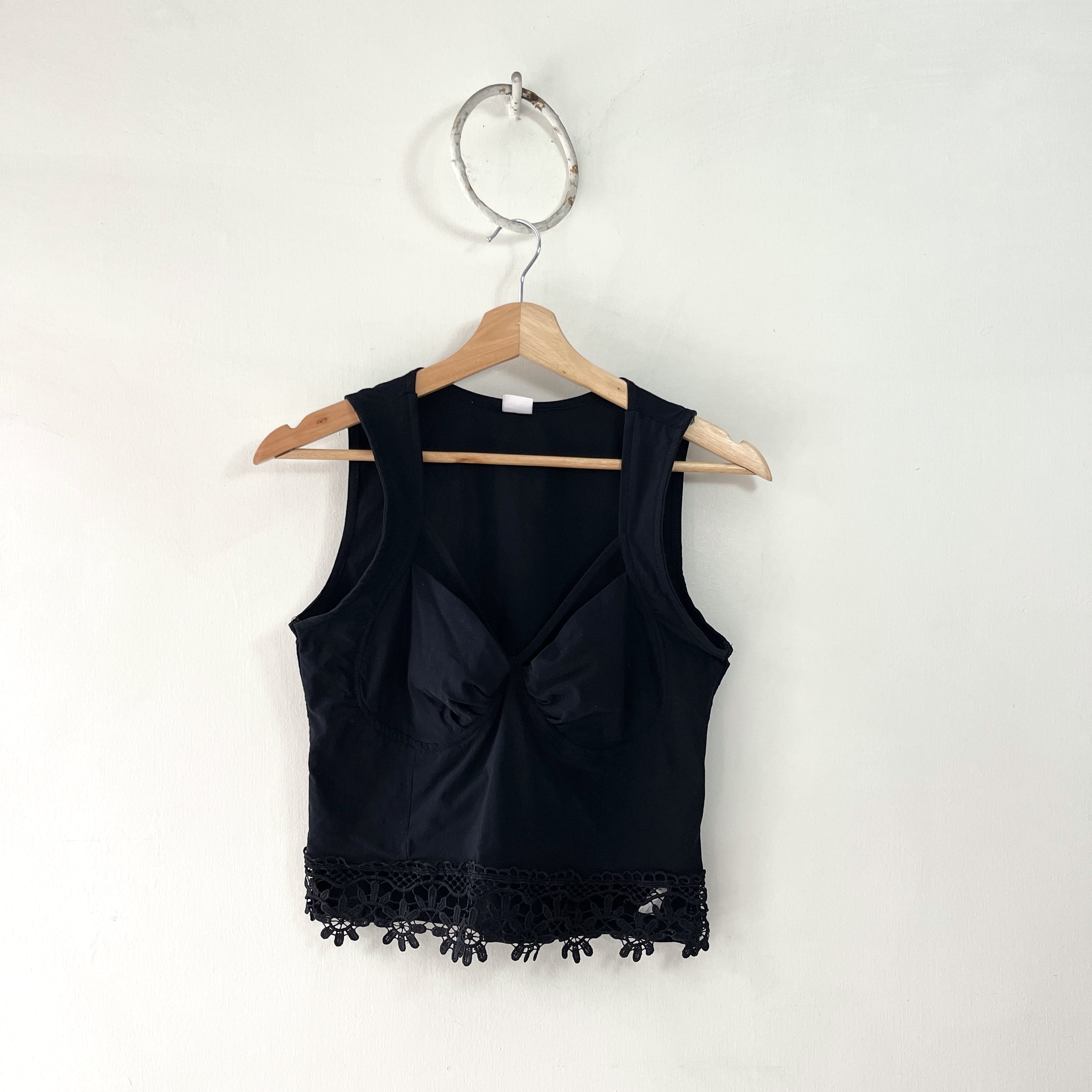 Blusa Negra Escotada Sisa Talla L